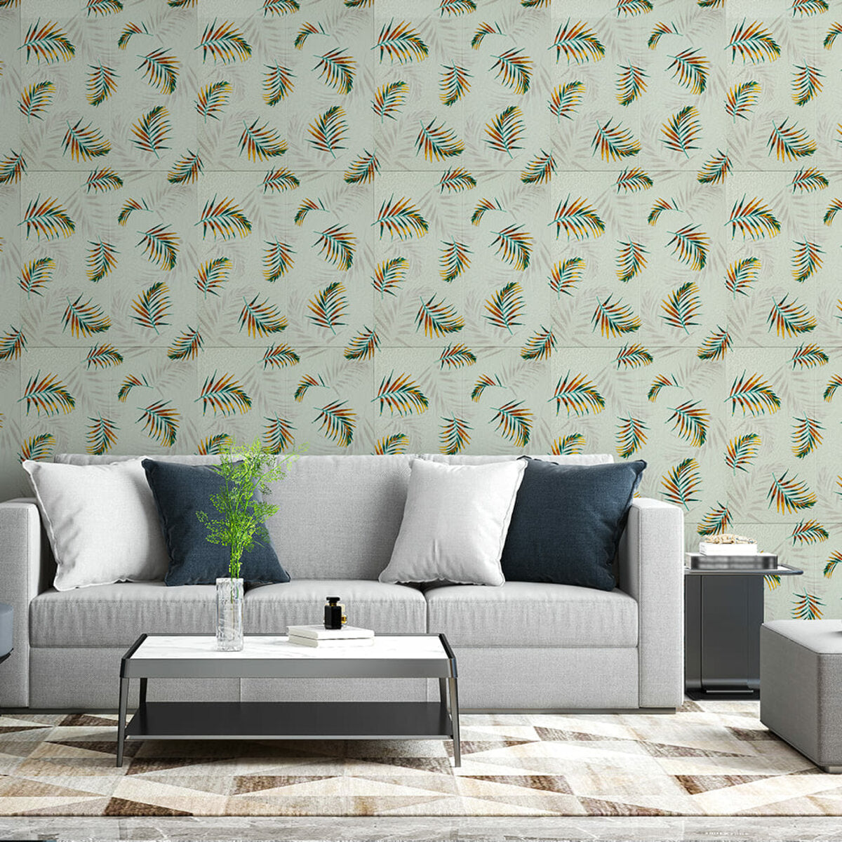 Панель стінова 3D 680х670х4мм Папороть на бежовому фоні (D) SW-00001983