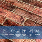 179-3 Панель стінова 3D 700х770х3мм Коричневий (цегла) SW-00001771