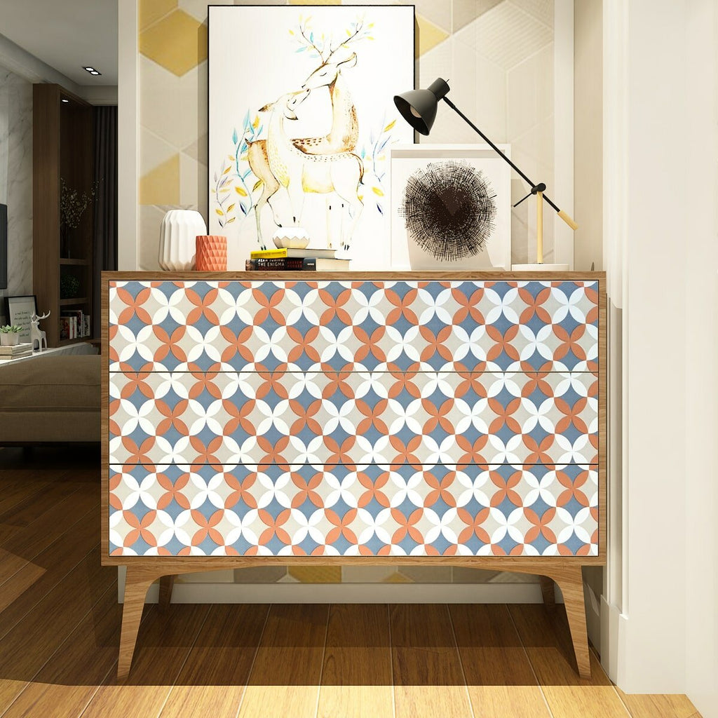 Самоклеюча плівка 0,45х10м х 0,07мм Помаранчові квіти HO-00001220