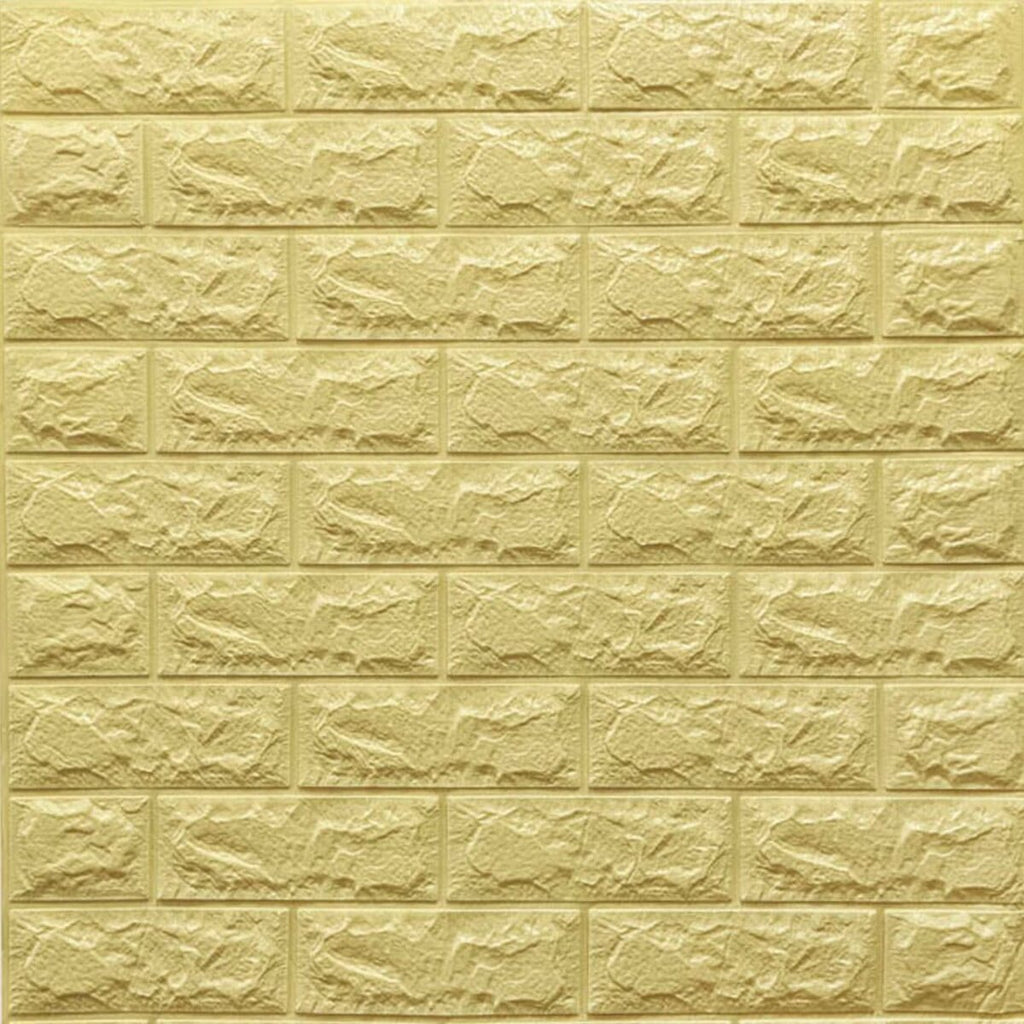 3D панель самоклеюча 700x770x7мм цегла Жовто-пісочна (009-7) SW-00000046