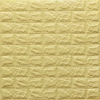 3D панель самоклеюча 700x770x7мм цегла Жовто-пісочна (009-7) HO-00000046