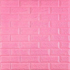 3D панель самоклеюча 700х770х5мм цегла Рожевий (004-5) SW-00000143