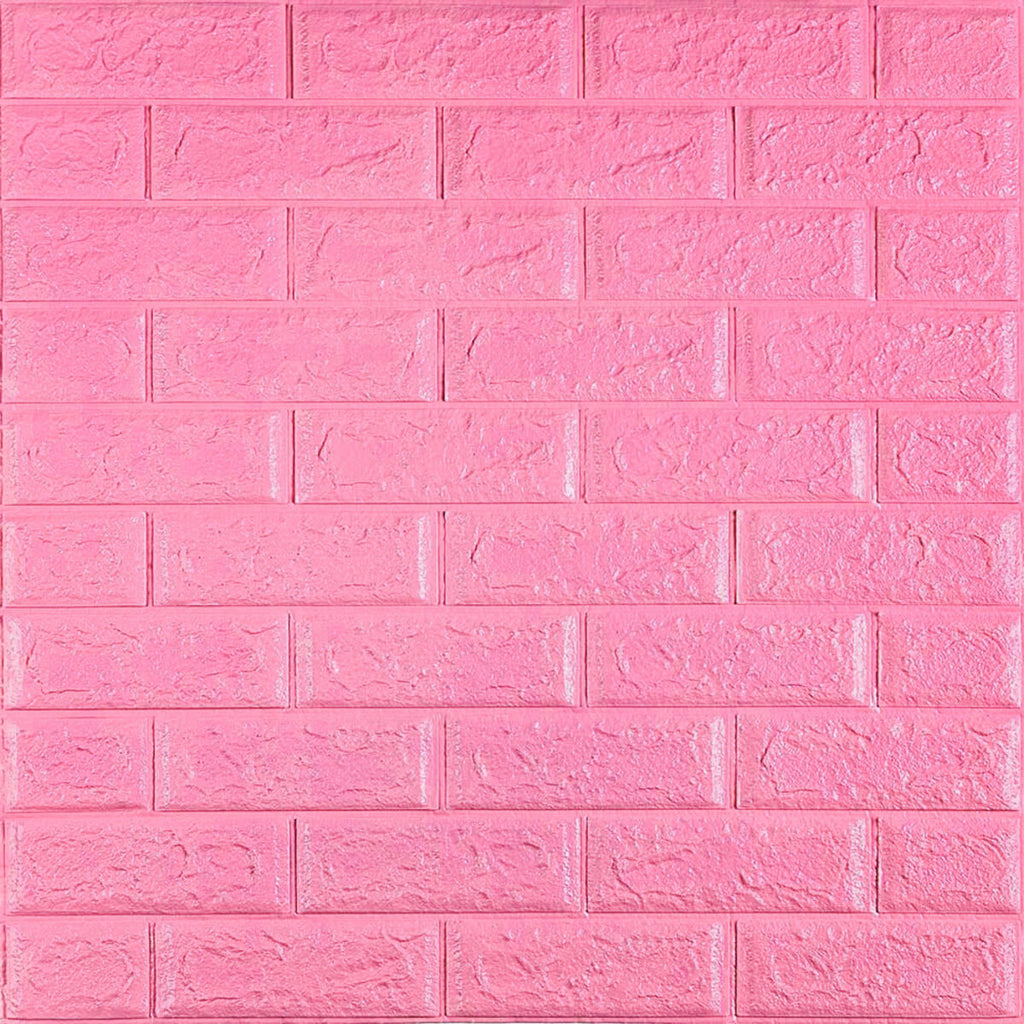 3D панель самоклеюча 700х770х5мм цегла Рожевий (004-5) HO-00000143