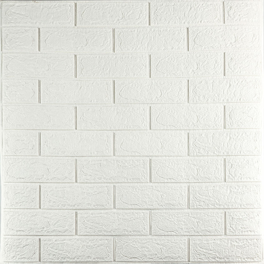3D панель самоклеюча 700х770х3мм цегла Біла (001-3) SW-00000174
