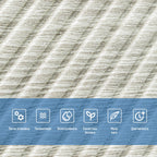 Самоклеюча декоративна 3D панель Бамбук Дерево Біле 500х500х5мм HO-00002883