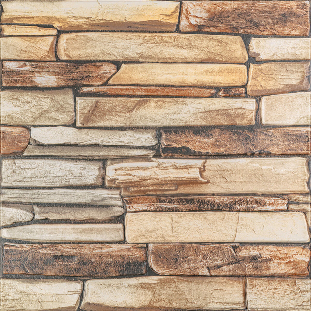 Панель стінова 3D 680х680х4мм Коричневий сланець SW-00002002