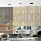 Самоклеюча 3D панель 700х700х5мм Золоті стрічки (440) HO-00001184