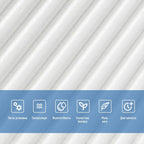 Самоклеюча декоративна 3D панель Бамбук Білий 500х500х5мм HO-00002877