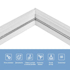 Плінтус РР самоклеючий 2300х70х4мм Білий з сірою смужкою (D) HO-00001833