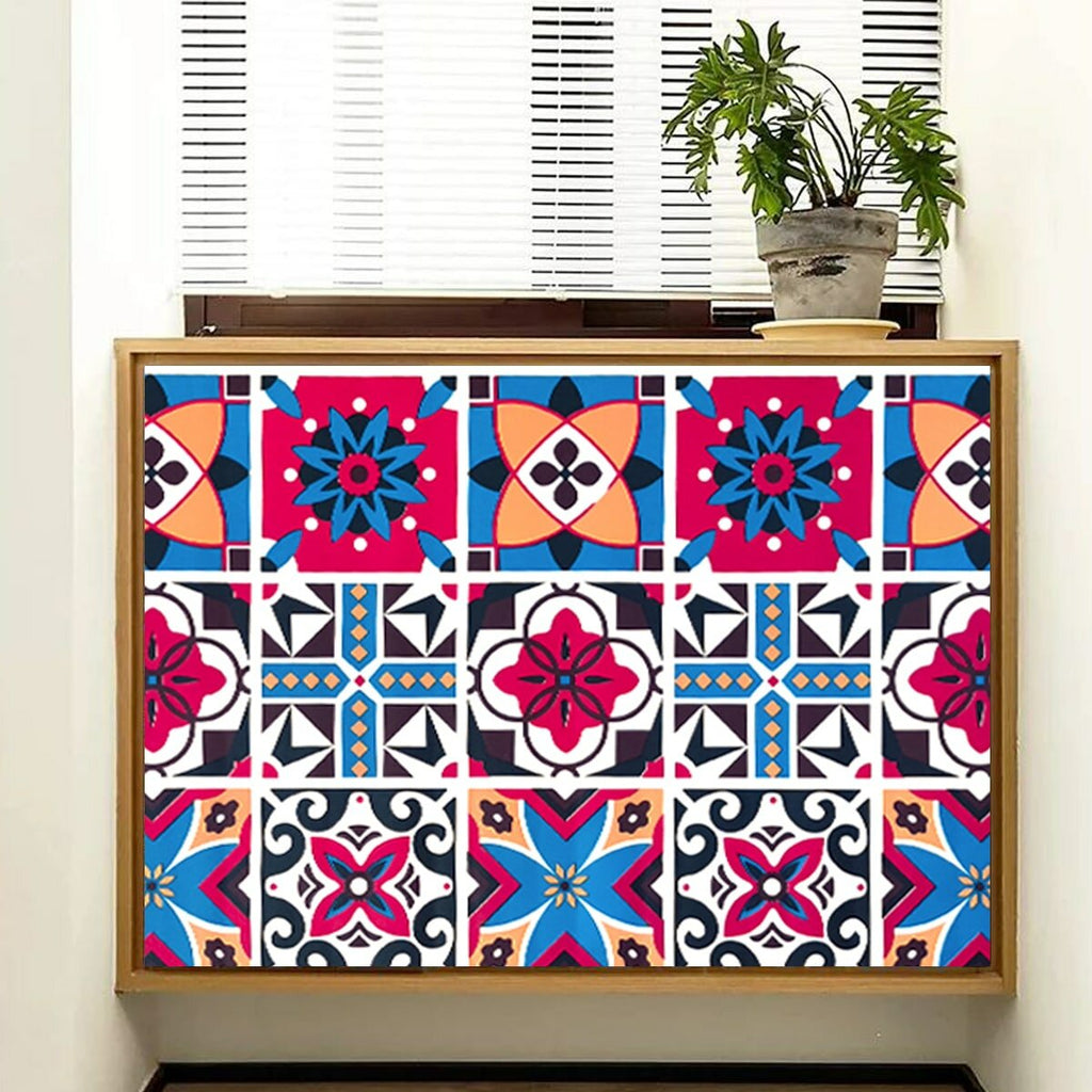 Самоклеюча плівка на паперовій основі 0,45х10м х 0,07мм Вінтажна бордова мозаїка HO-00000789