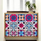 Самоклеюча плівка на паперовій основі 0,45х10м х 0,07мм Вінтажна бордова мозаїка HO-00000789