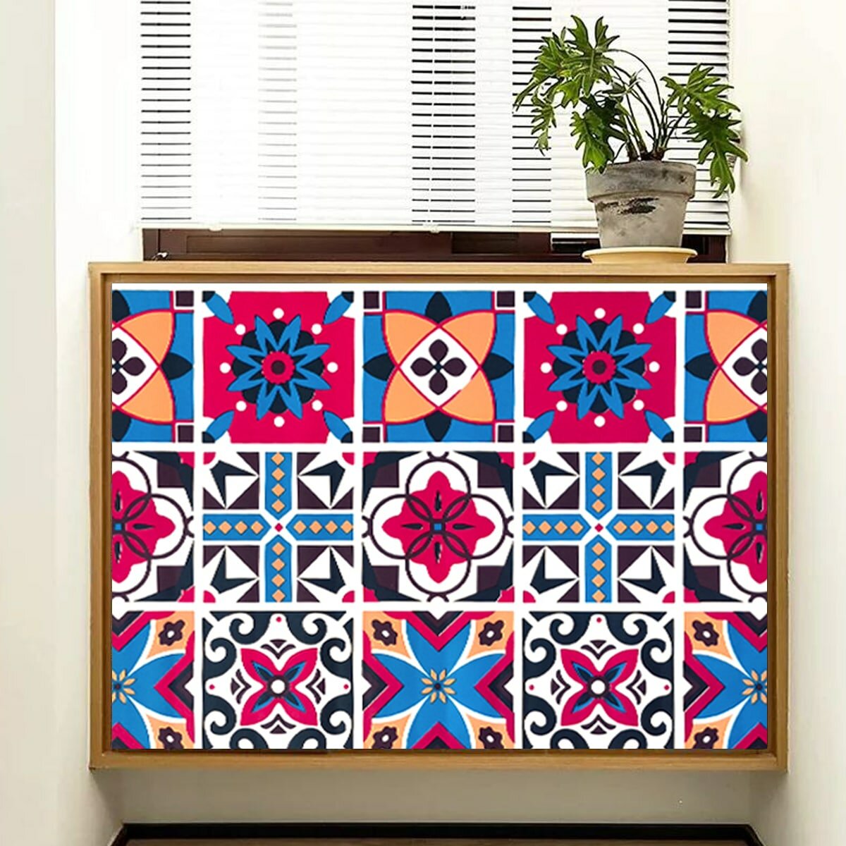 Самоклеюча плівка на паперовій основі 0,45х10м х 0,07мм Вінтажна бордова мозаїка HO-00000789