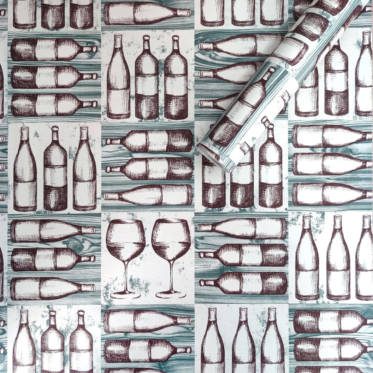 Самоклеюча плівка на паперовій основі 0,45х10м х 0,07мм Винна HO-00000798