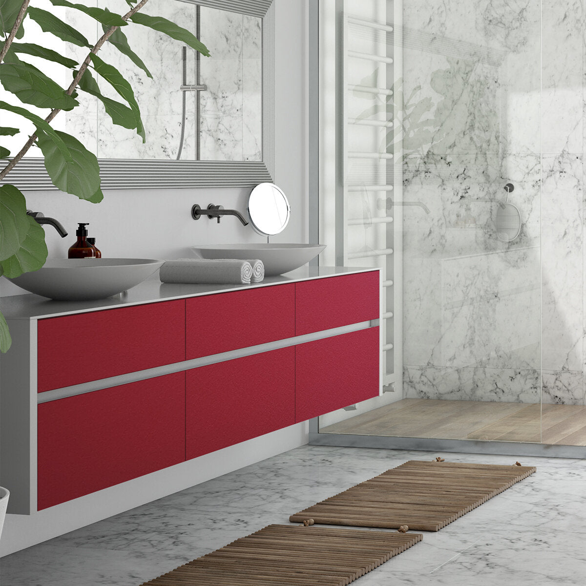 Плівка на самоклейці 0,45х10м х 0,07мм Червона (S) HO-00001505