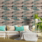 Декоративна 3D панель самоклейка 700х700х6мм Синє дерево (088) HO-00000275