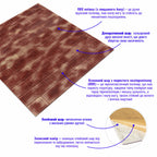 Декоративна 3D панель самоклейка 700х770х5мм Мармур коричневий з золотом (цегла) (361) SW-00000637