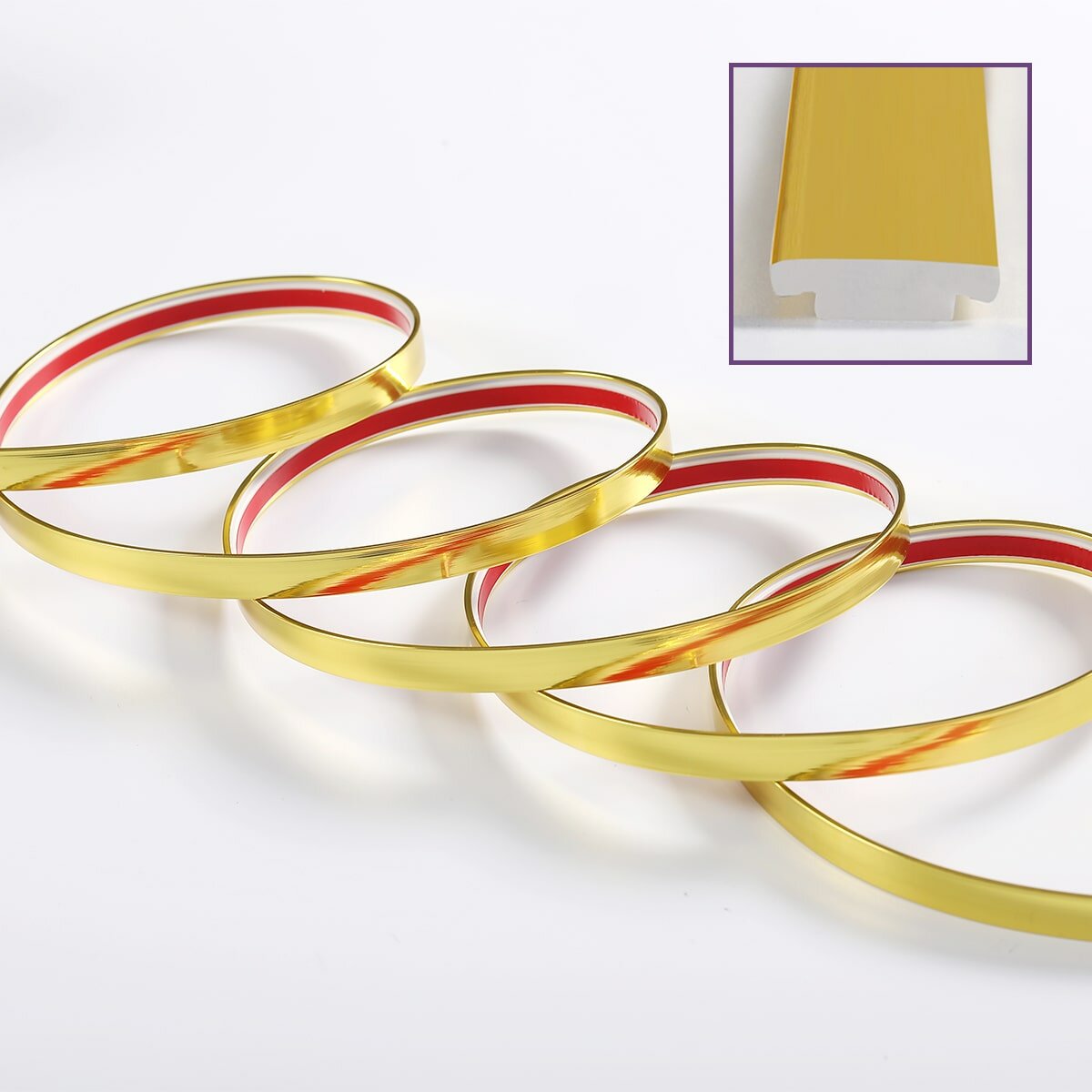 T-подібний молдинг 3000х12х4мм Золото HO-00001151