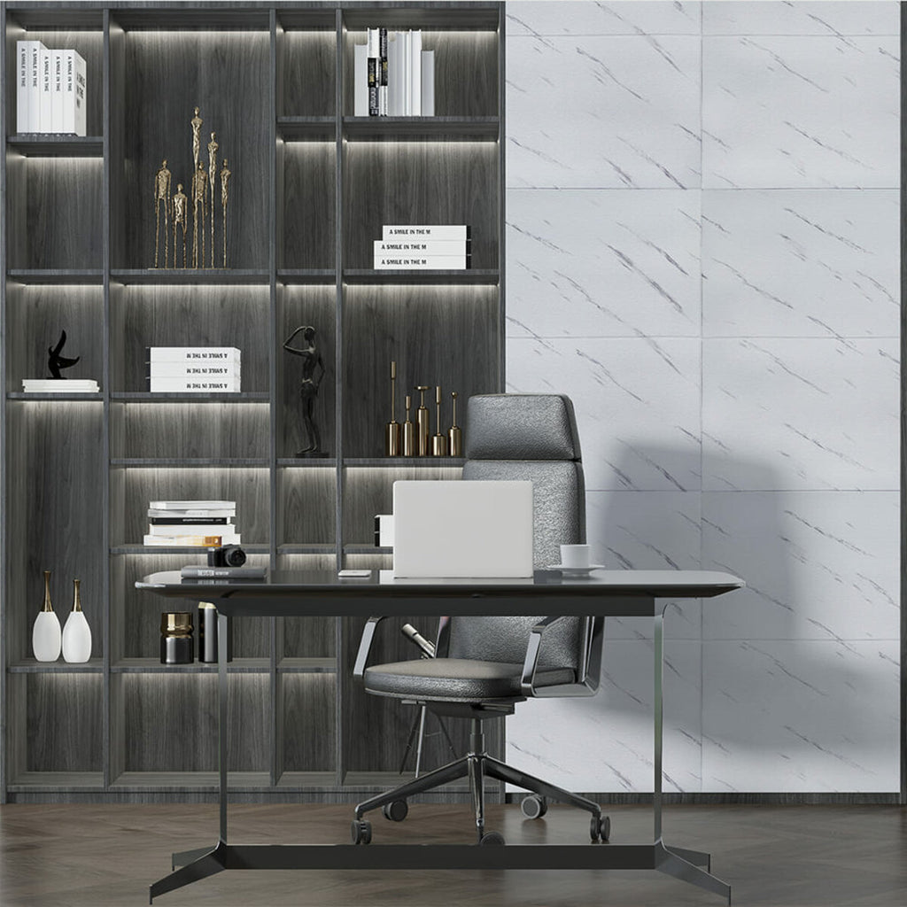 Самоклеюча 3D панель 700х700х4мм Біла мармурова плитка (364) HO-00001142