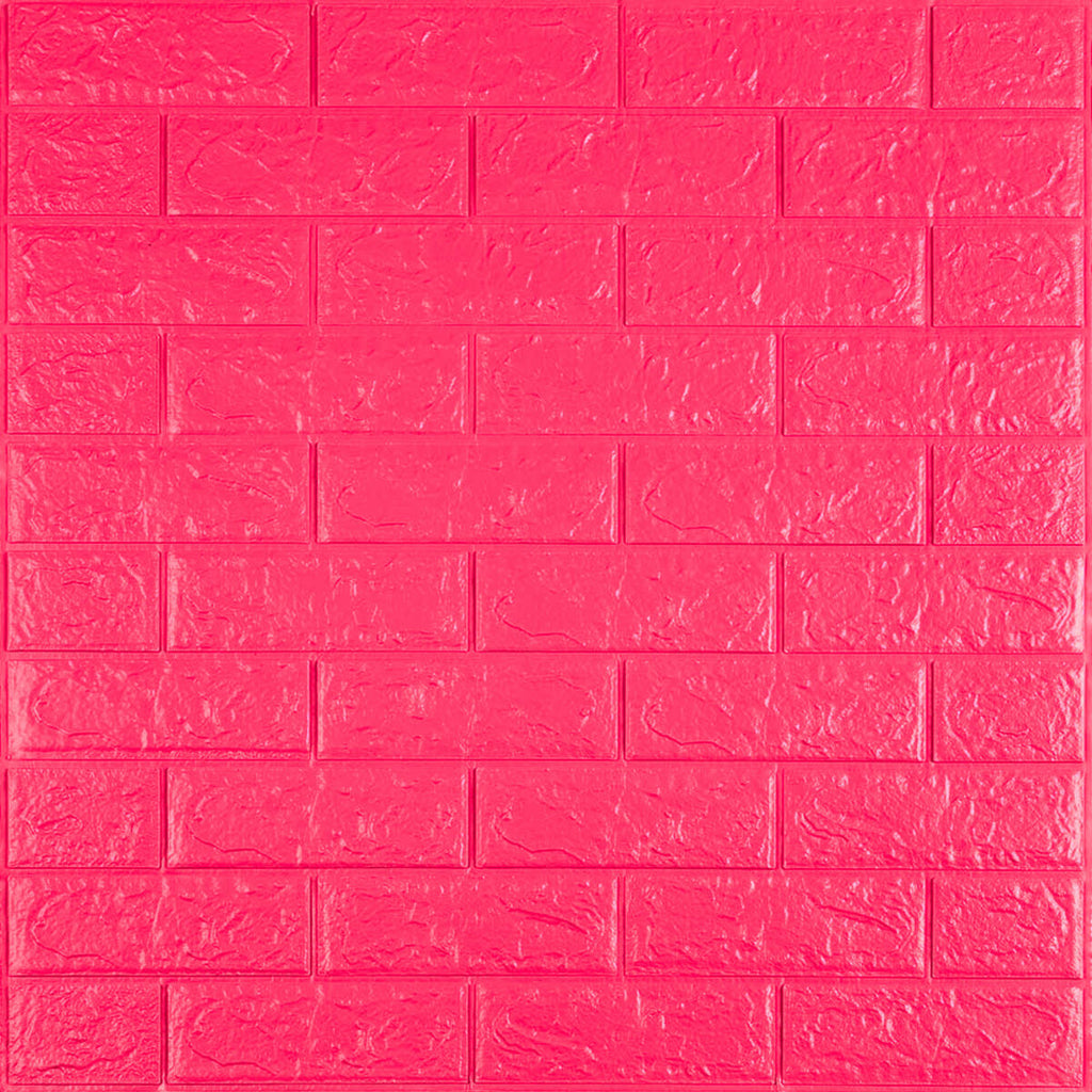 3D панель самоклеюча 700х770х5мм цегла Малинова-червона (108-5) SW-00001364