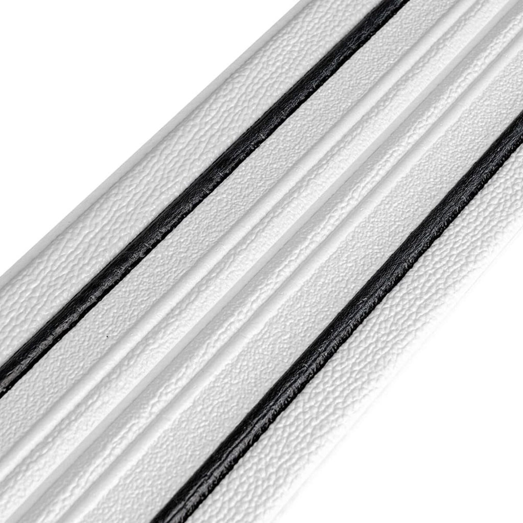 Плінтус РР самоклеючий 2300х140х4мм Білий з чорною смужкою (D) HO-00001810