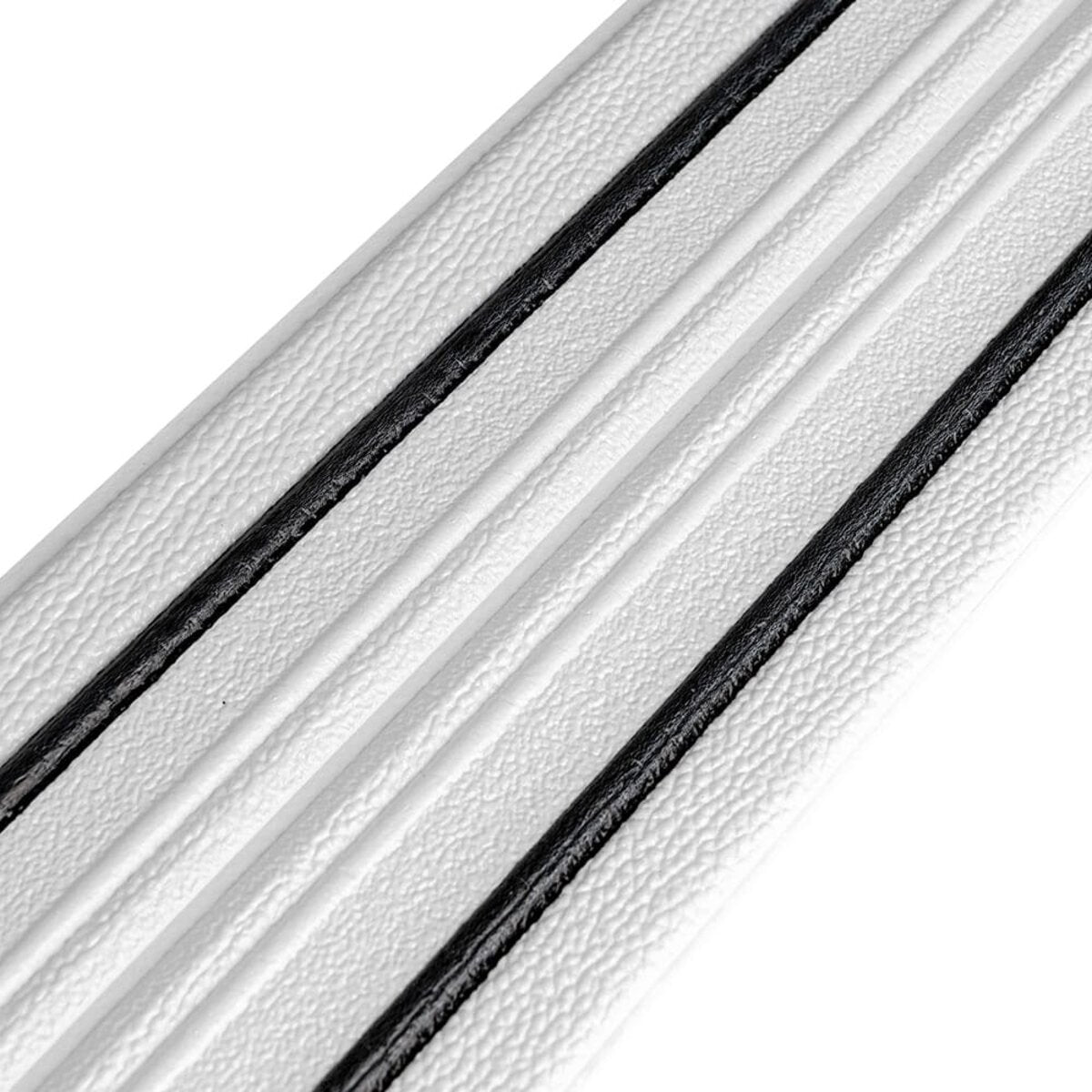 Плінтус РР самоклеючий 2300х140х4мм Білий з чорною смужкою (D) HO-00001810