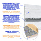 Плінтус РР самоклеючий 2300х70х4мм Білий з сірою смужкою (D) SW-00001833