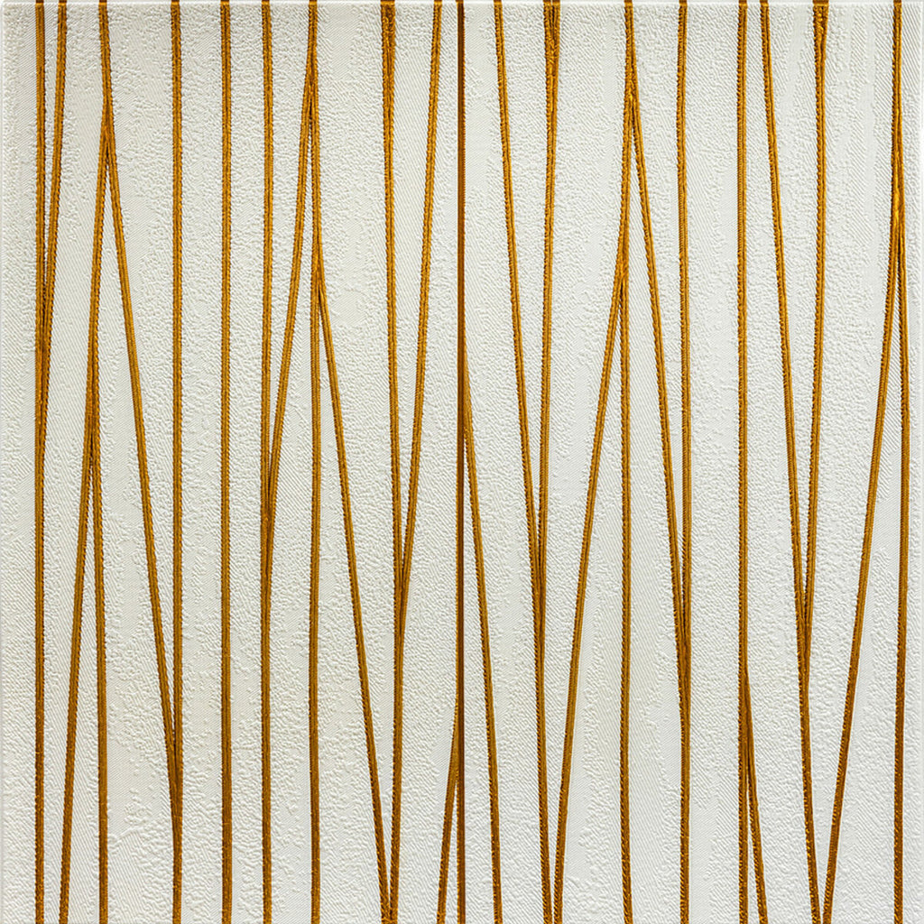 Самоклеюча 3D панель 700х700х5мм Золоті стрічки (440) HO-00001184