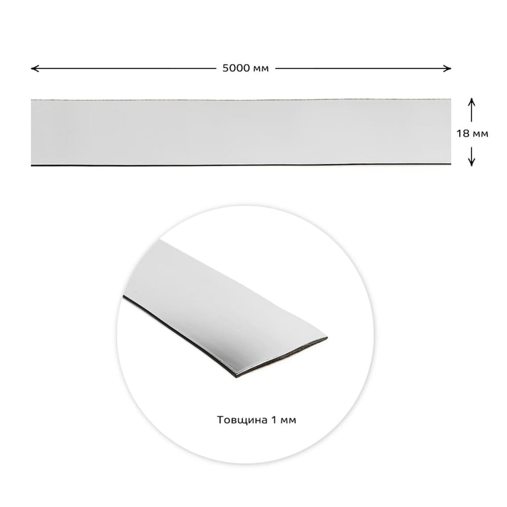 Молдинг 5000х18х1мм Сріблявий SW-00002684