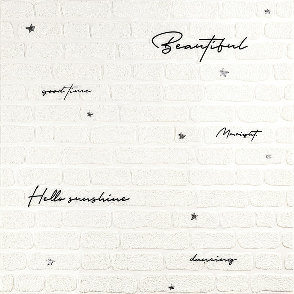 Панель стінова 3D 700х700х4мм Напис із сріблом SW-00001980