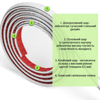 Молдинг 3000х20х8.5 мм Білий зі сріблом HO-00002674