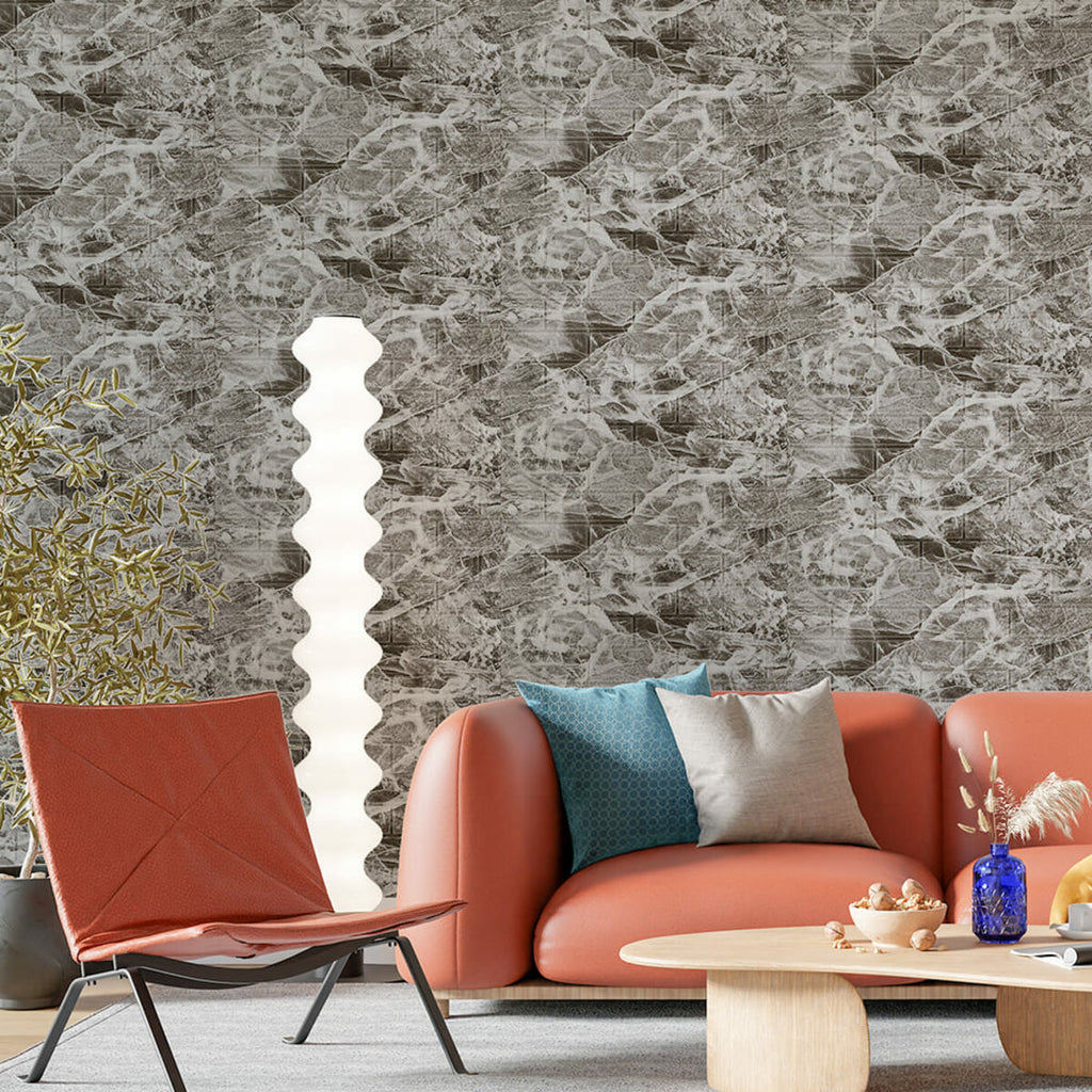 Декоративна 3D панель самоклейка 700х770х3мм Мармур чориний (061-3) SW-00000691