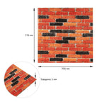 Самоклеюча декоративна 3D панель 700х770х5мм Бежево-коричнева Катеринославська матова цегла (047M) HO-00000636