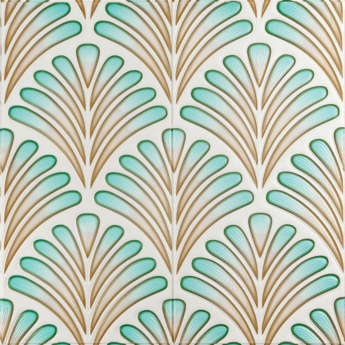 Панель стінова 3D 680х680х4мм Коричнево-зелений візерунок SW-00001988