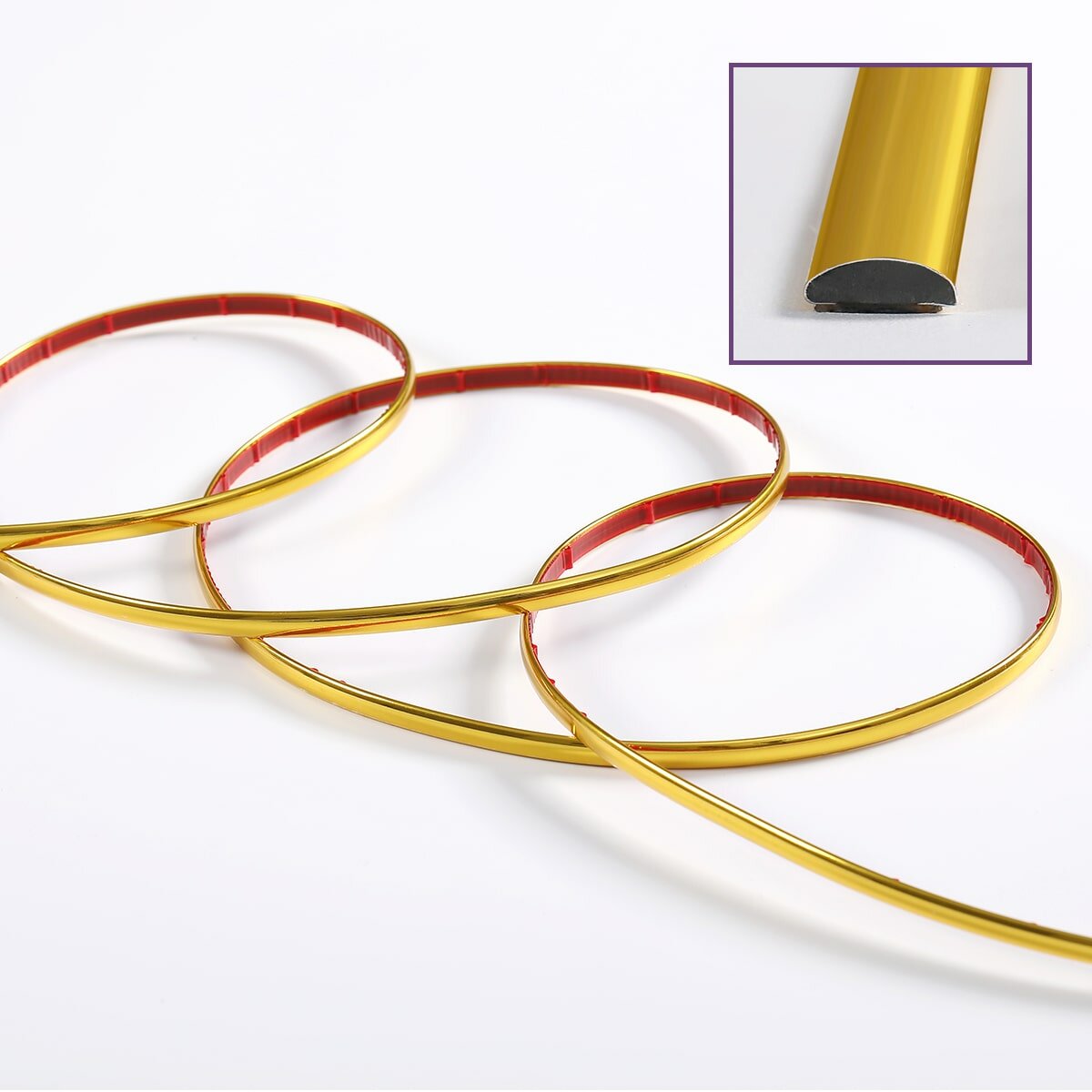 D-образний молдінг 3м х 8мм х 4мм Золото (D) HO-00001551