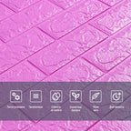 3D панель самоклеюча 700х770х5мм цегла Пурпурна (14-5) HO-00001334