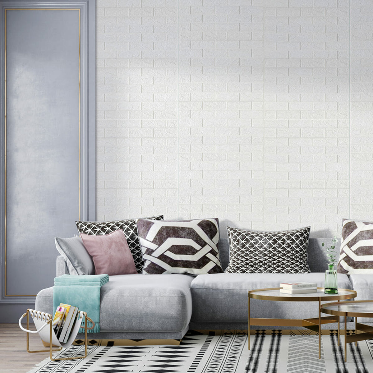 R001-2-20 Панель стінова в рулоні 3D 700х19600х2мм Біла Цегла HO-00002277