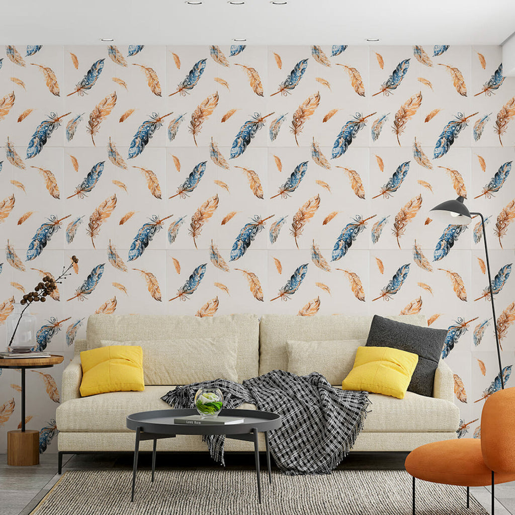 Панель стінова 3D 700х700х4мм Пір'я різнокольорове SW-00002001