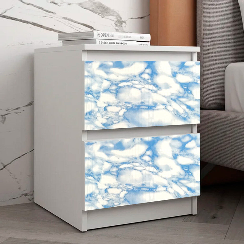 Самоклеюча плівка 0,45х10м х 0,07мм Блакитний мармур SW-00000815