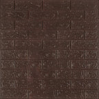 3D панель самоклеюча цегла Чорний шоколад 700х770х3мм (018-3) HO-00000543