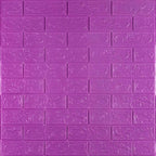 3D панель самоклеюча 700х770х3мм цегла Пурпурна (014-3) SW-00000863