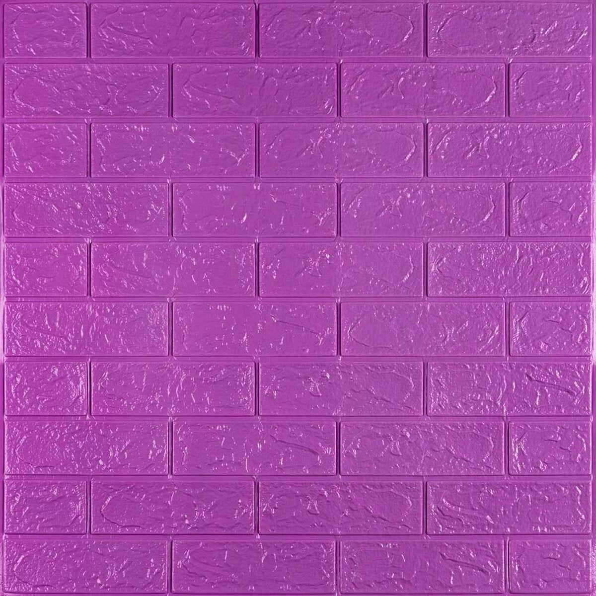3D панель самоклеюча 700х770х3мм цегла Пурпурна (014-3) SW-00000863