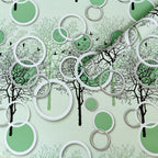 Плівка самоклеюча на паперовій основі 0,45х10м х 0,07мм Чорні та зелені дерева SW-00002440