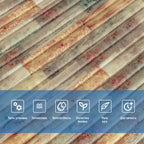 Самоклеюча декоративна 3D панель 700x700x8.5мм Мікс бамбук Кольоровий (073) HO-00000090