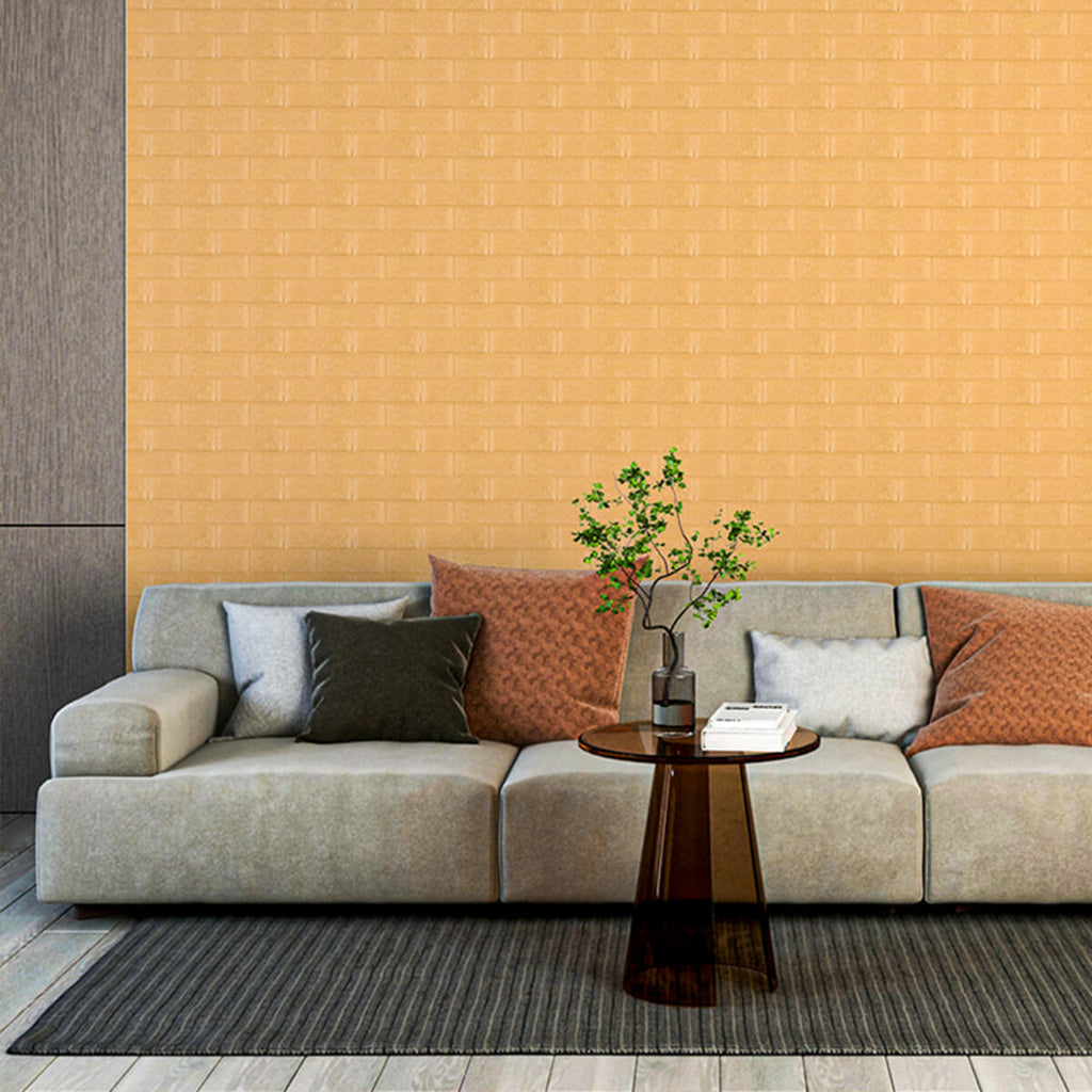 3D панель самоклеюча 700х770х5мм цегла Жовто-пісочний (009-5) HO-00000028