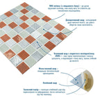 Панель стінова 3D 700х700х4мм Мозаїка коричнева SW-00002012