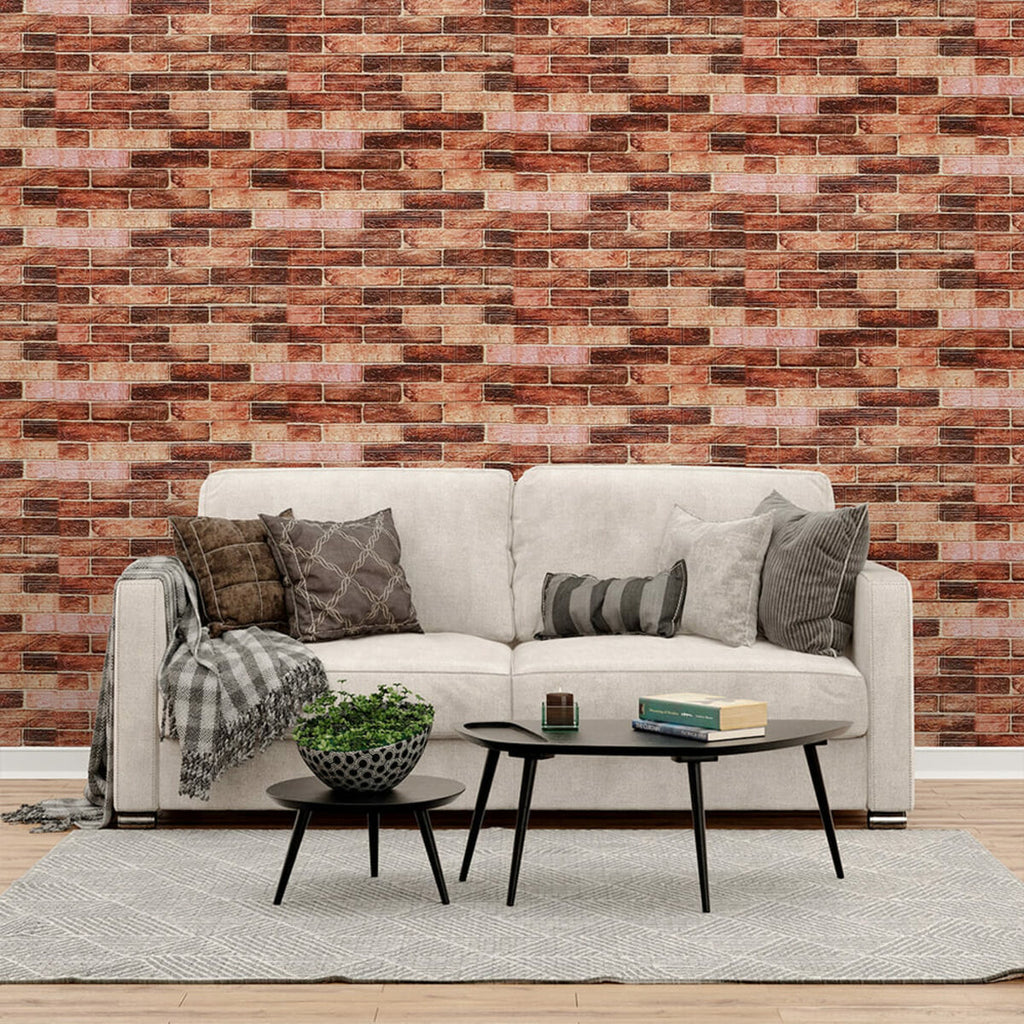 Самоклеюча декоративна 3D панель 700х770х5мм Коричнева Катеринославська цегла (179) HO-00000248