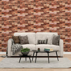 Самоклеюча декоративна 3D панель 700х770х5мм Коричнева Катеринославська цегла (179) HO-00000248