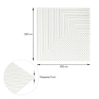 Самоклеюча декоративна 3D панель Бамбук Білий 500х500х5мм HO-00002877