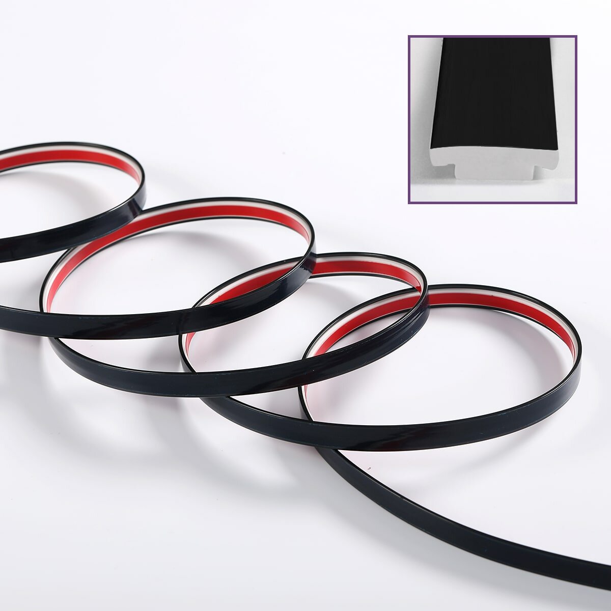 T-подібний молдинг 3000х12х4мм Чорний HO-00001163