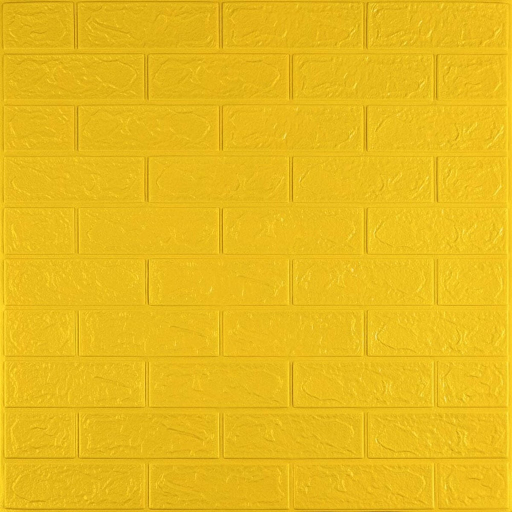 3D панель самоклеюча 700х770х3мм цегла Жовта (010-3) HO-00001894